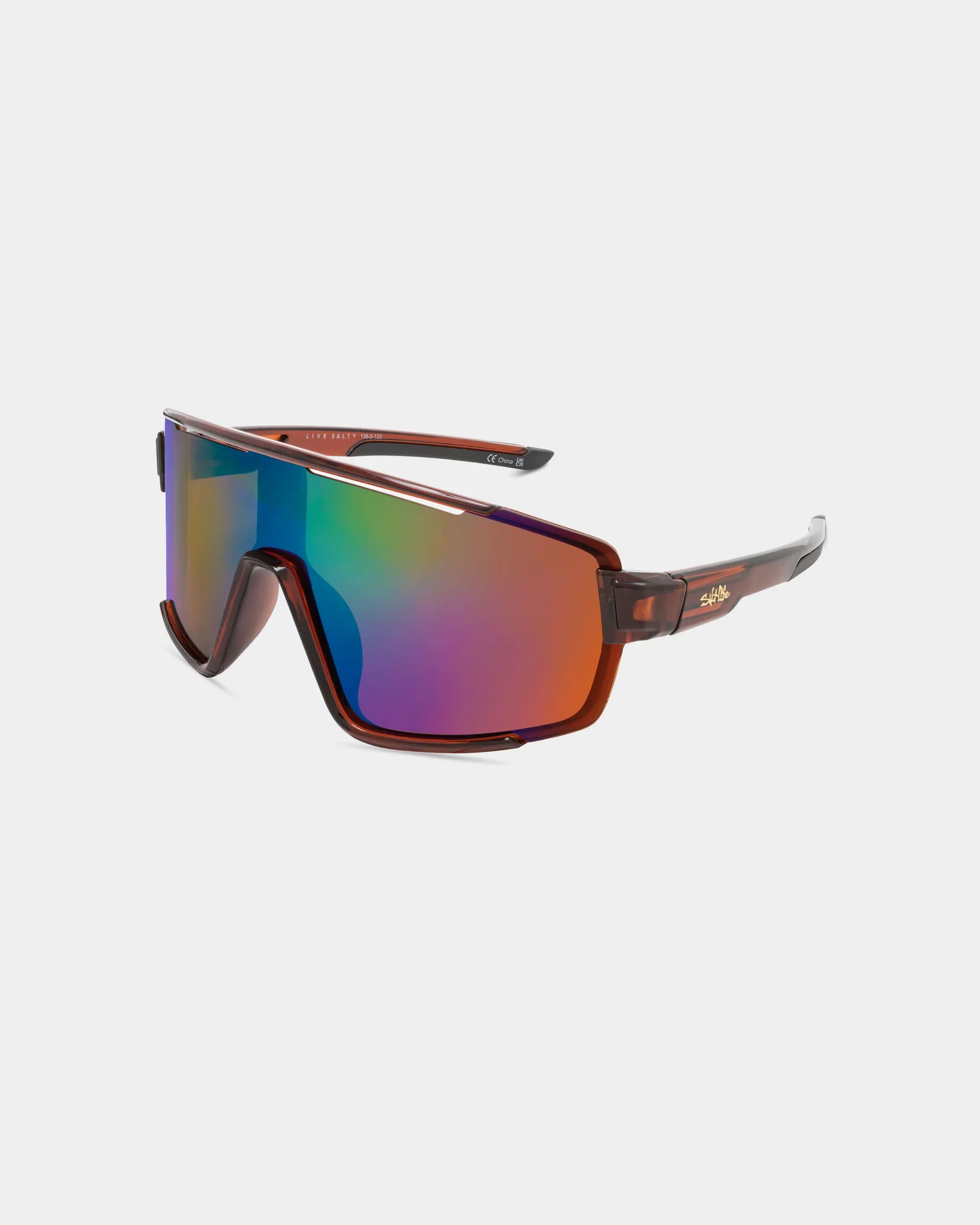 Quality Salt Life Sunglasses Shiny Crystal Brown Frame Brown w Green Mirror TAC Polarized Lens SL-029-222226 High-Grade