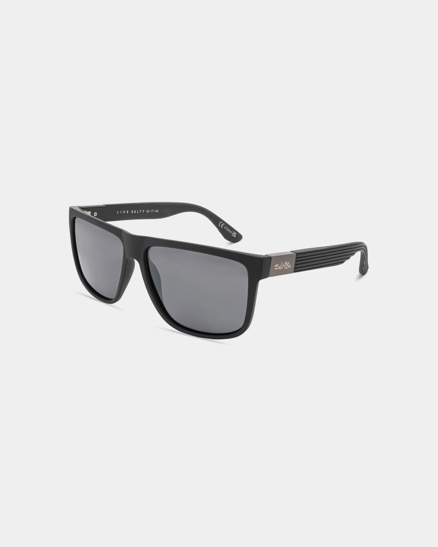 Safe Salt Life Sunglasses Satin Black Frame Smoke w Silver Flash Mirror TAC Polarized Lens SL-004-019108 Trusted