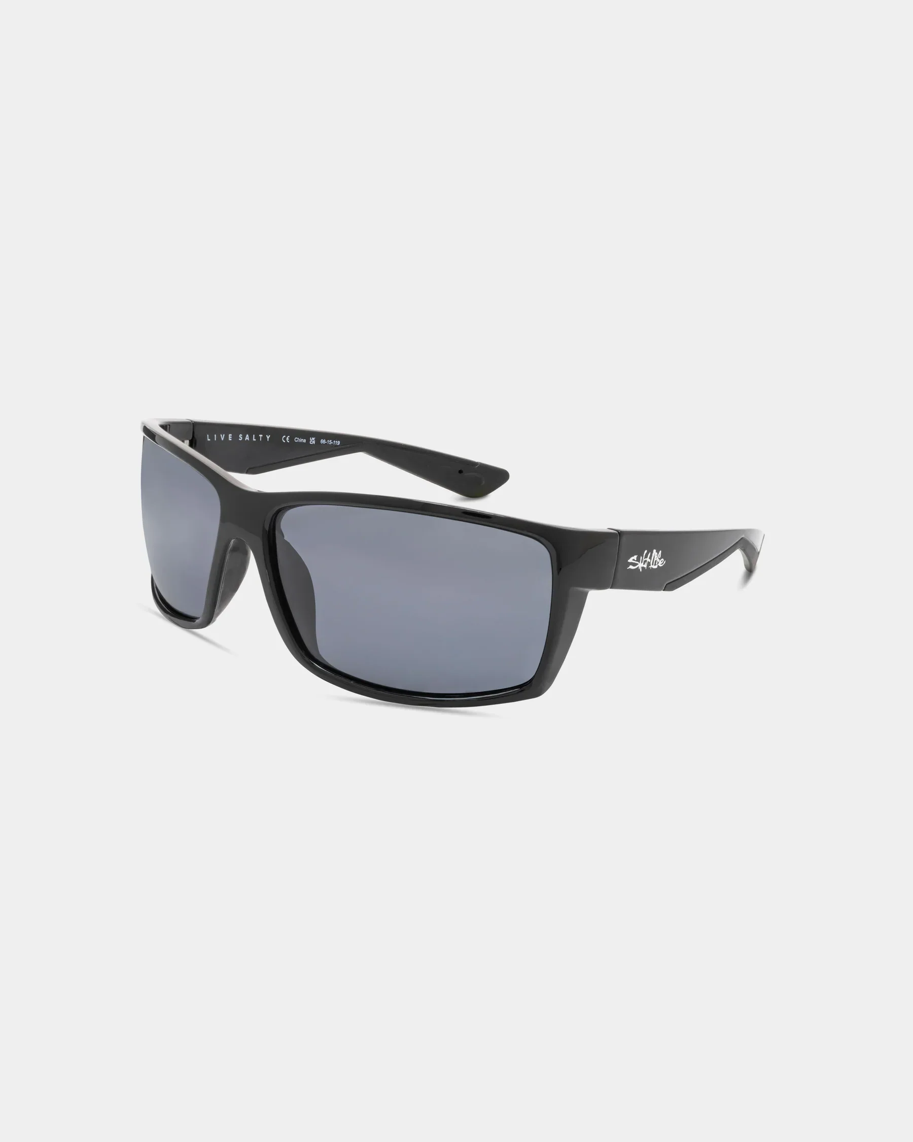 Green Salt Life Sunglasses Shiny Black Frame Smoke TAC Polarized Lens SL-021-000108 Powerful