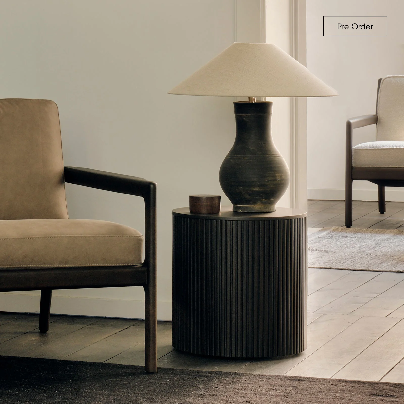 Optimized Roller Max Side Table Mahogany – Dark Brown 40cm First-Class