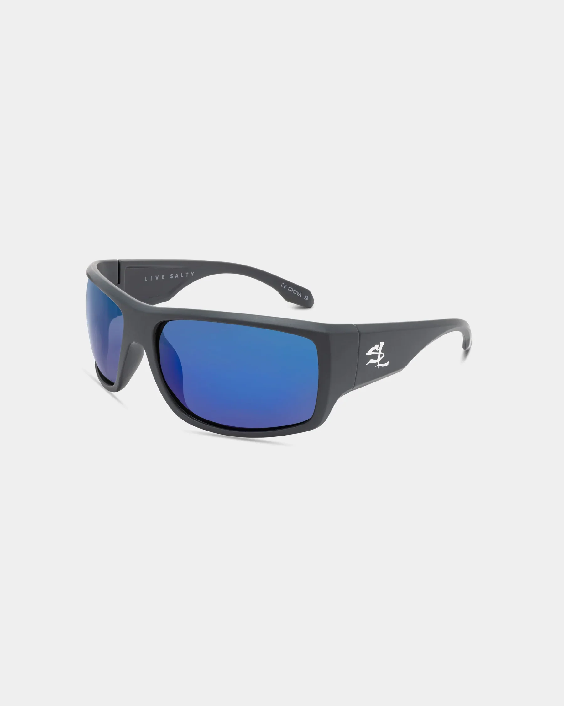 Trusted Salt Life Sunglasses Satin Grey Frame Smoke w Blue Mirror TAC Polarized Lens SL-024-090968 Outstanding