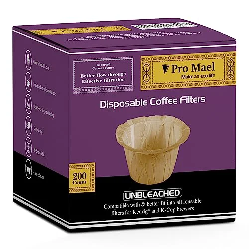 Green 200 Disposable K Cup Paper Filters for Keurig 1.0 2.0 200 Count Carefully Designed