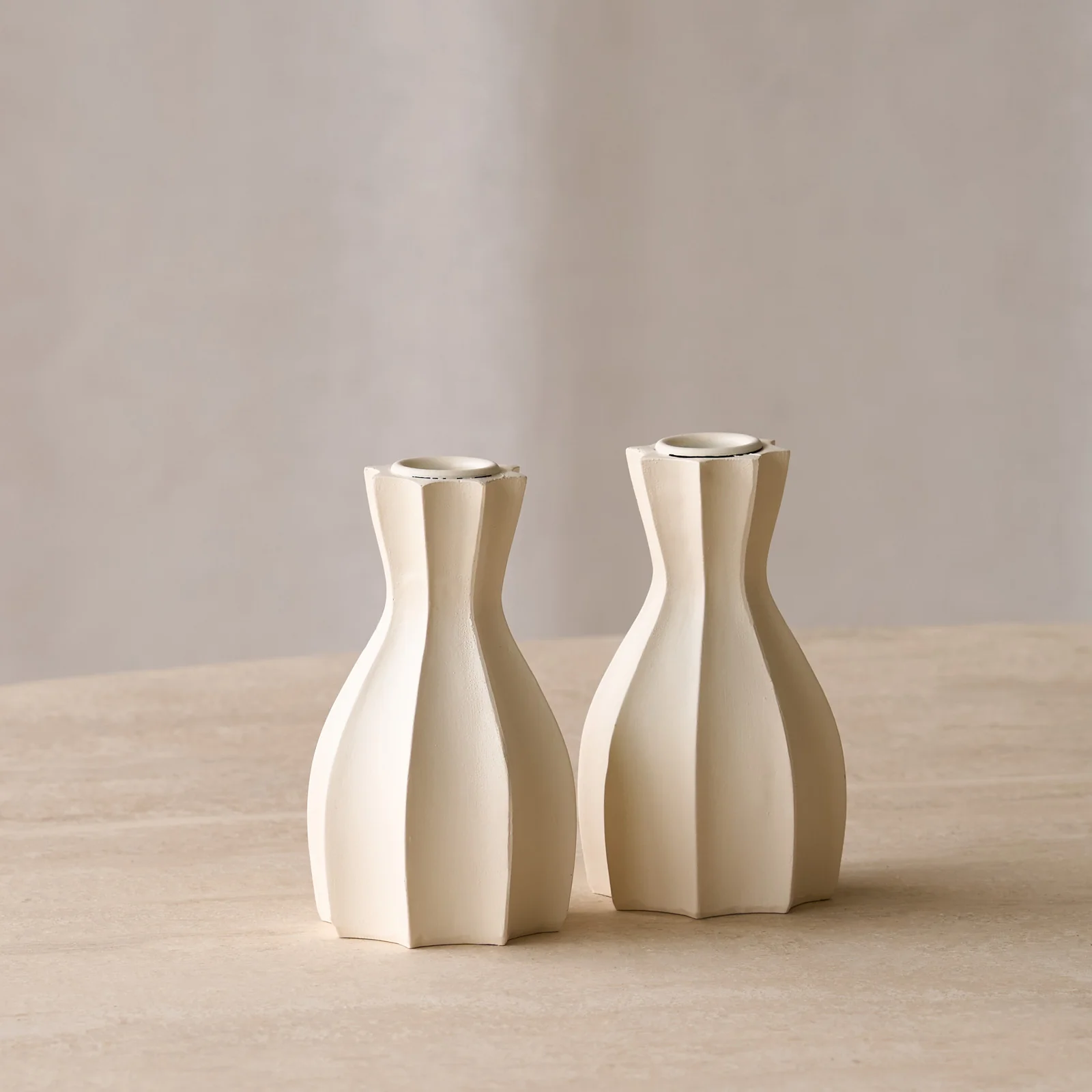 Solid Limnos Candlestick Cream Genuine