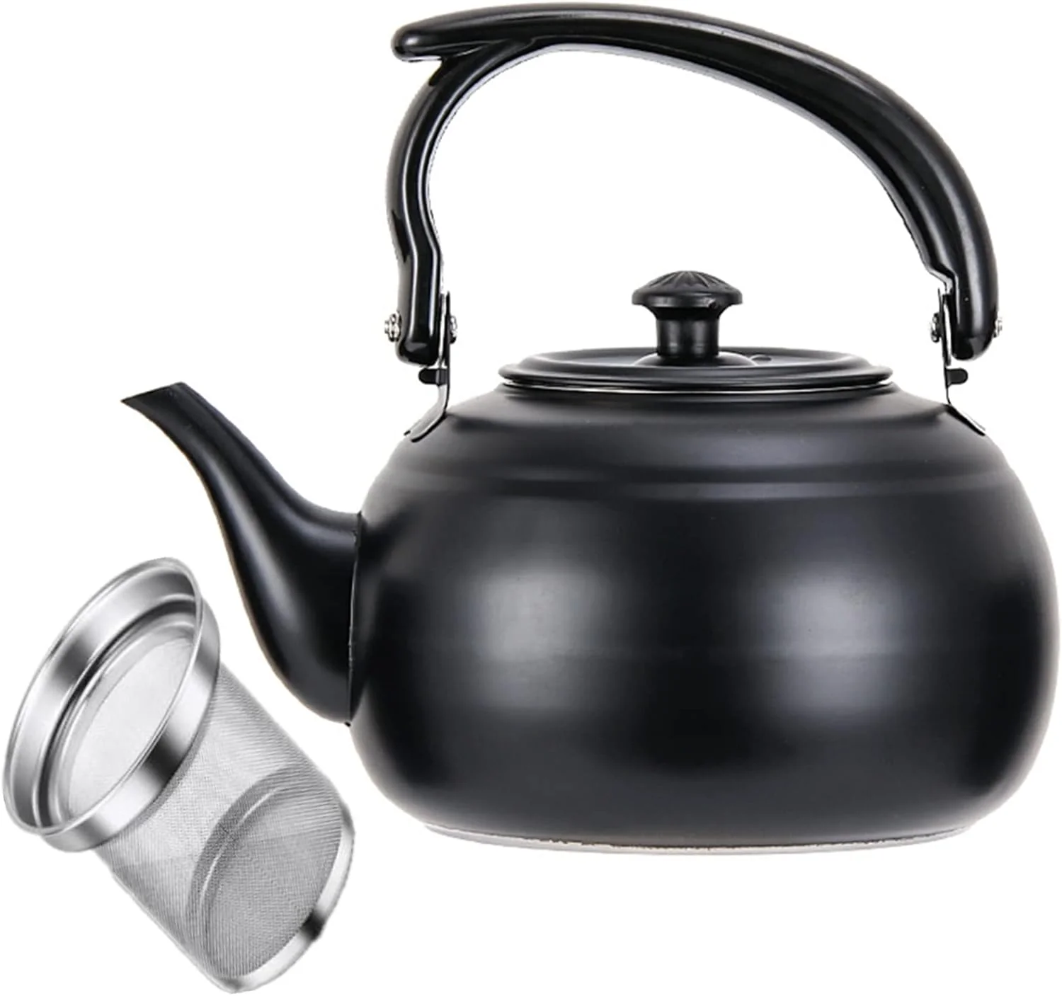 Sophisticated 50 oz 1500ml Stainless Steel Steeping Teapot with Infuser for Loose Leaf Tea Metal Tea Steeper Pot Coffee Water Kettle for Stovetop Authentic