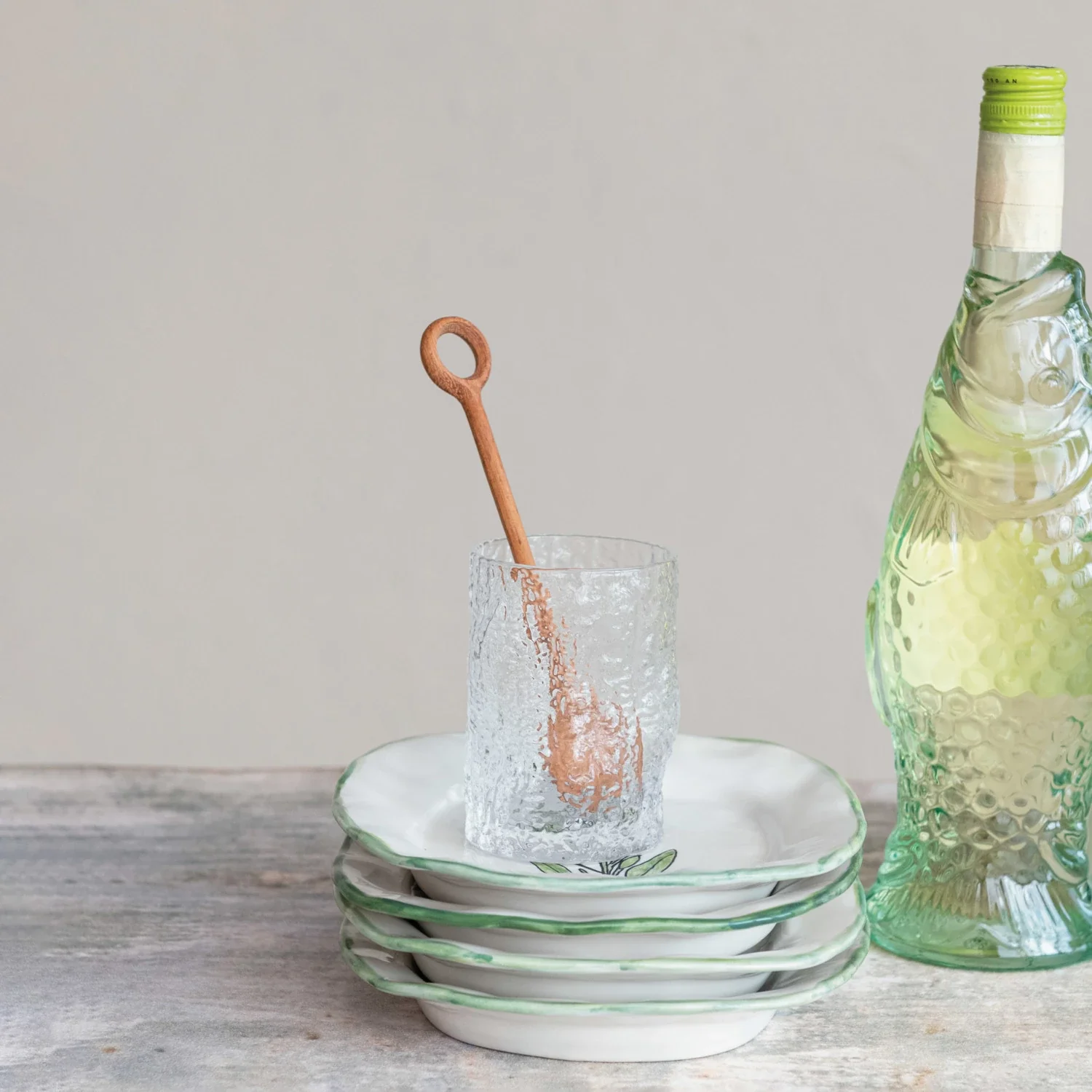 Specialty Embossed Textured Glass 10 oz Fast