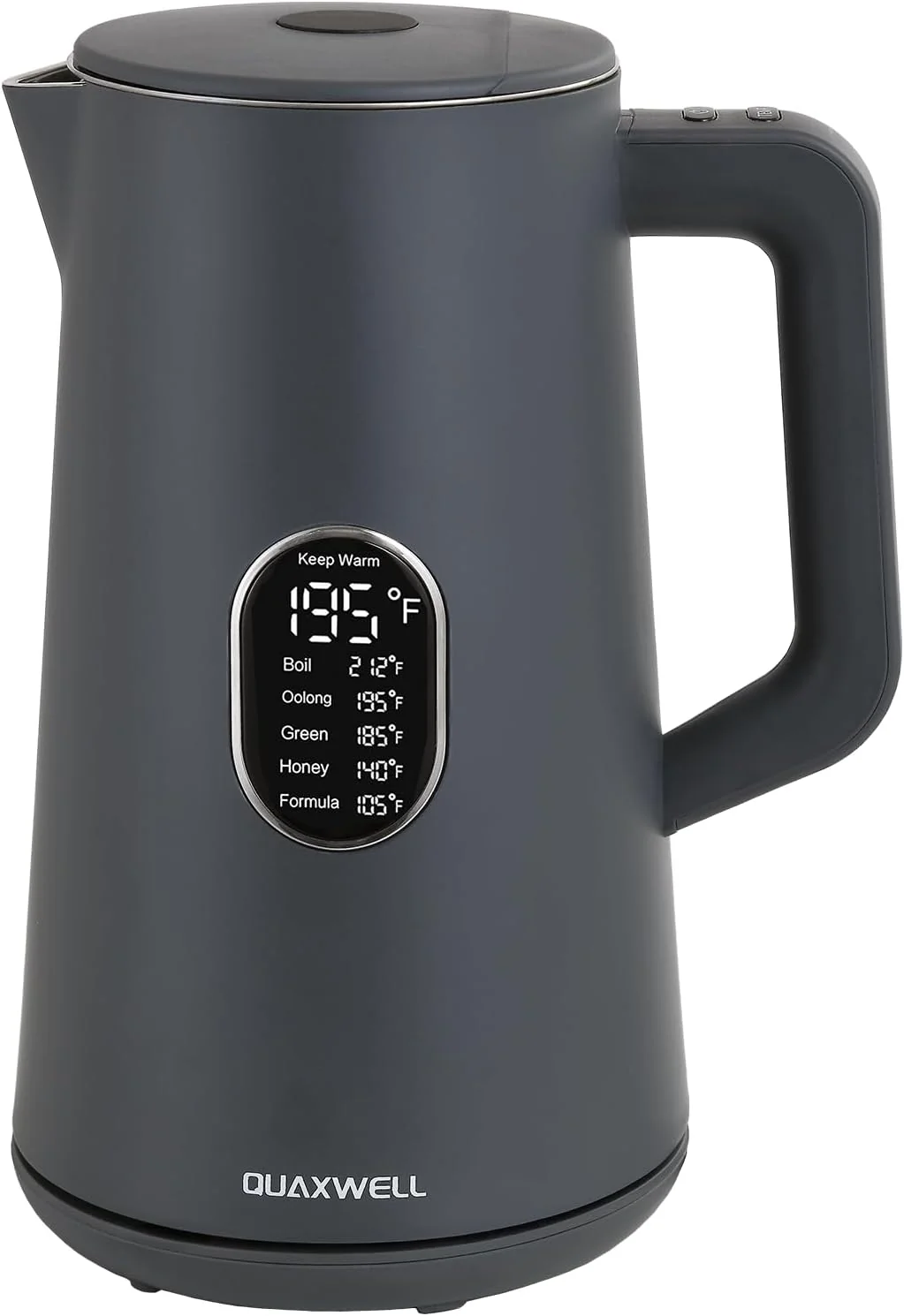 Lightweight 1.5L Electric Kettle Stainless Steel Double Wall Cool Touch Teapot Fast Boil 5 Temperature Control LED Display Auto Shut-Off BPA- Traditional