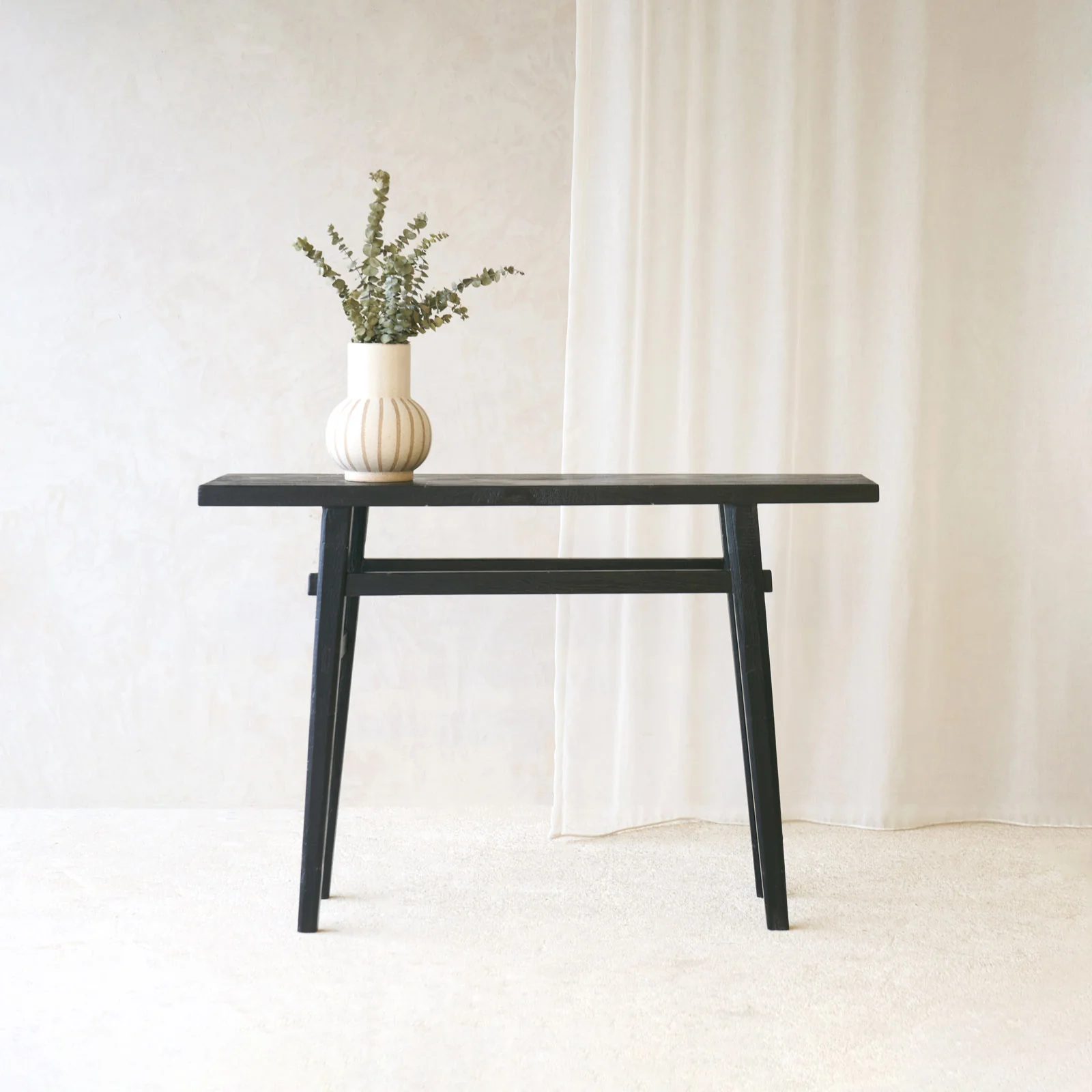 Authentic Roca Rustic Console Old Teak – Black 120cm Luxury