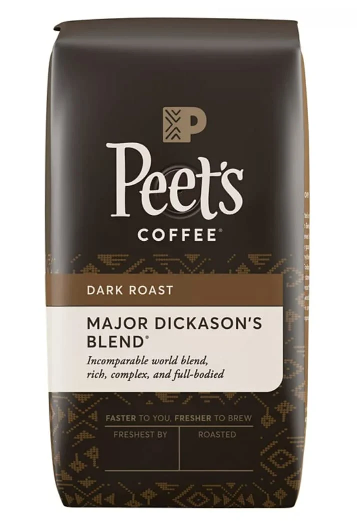 Genuine Peet’s Coffee Major Dickason’s Blend Dark Roast Whole Bean 32oz 2 Pack Stylish