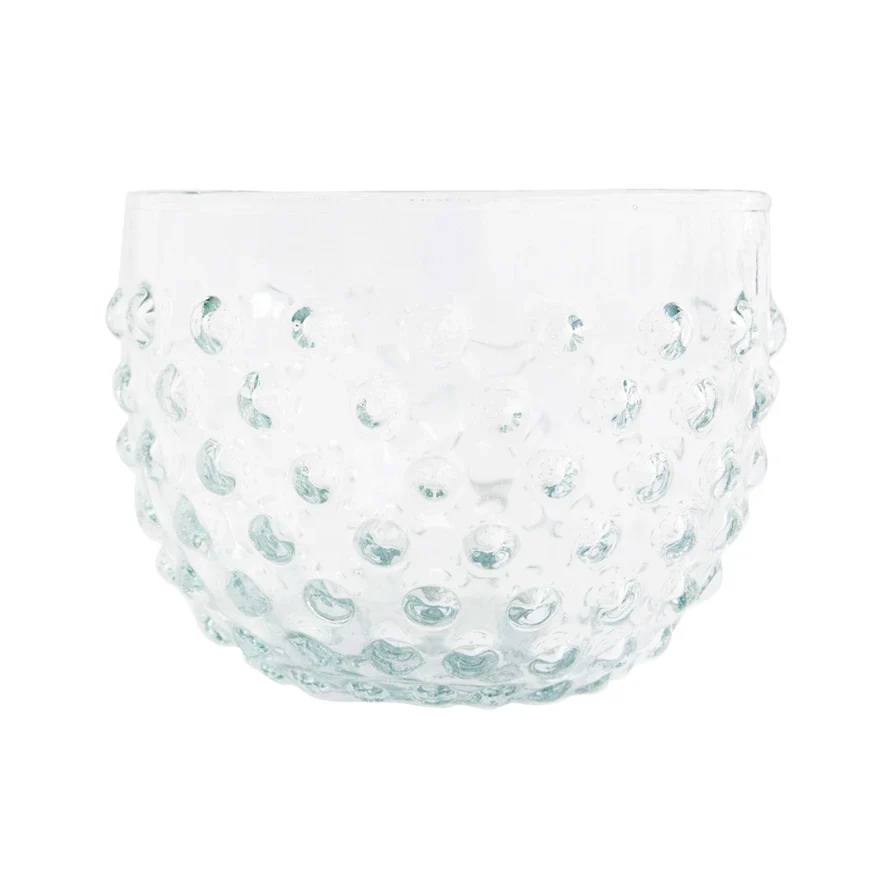 Relaxed Glass Hobnail Bowl Organic