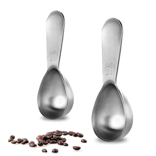 Organic 18 8 Stainless Steel Coffee Scoop 2 Count Smart