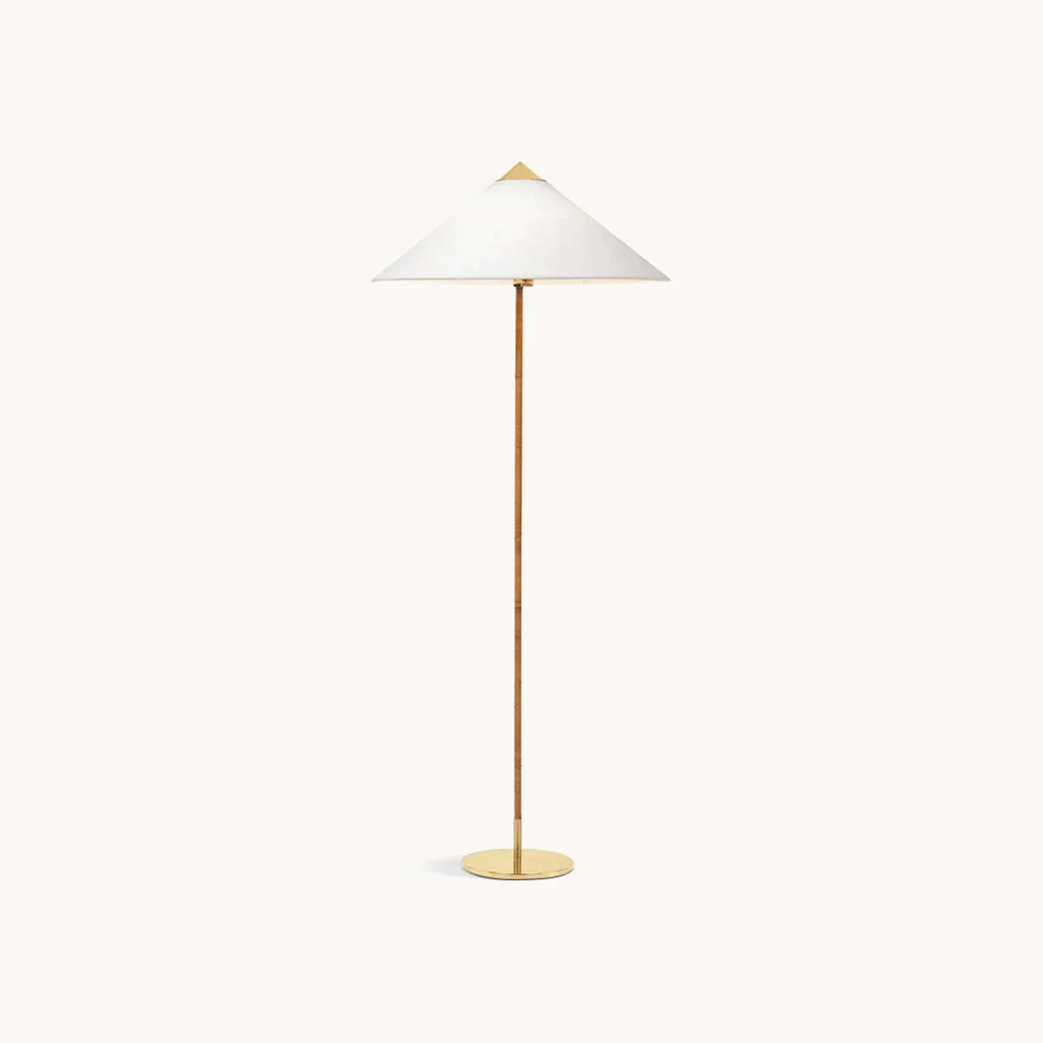Organic Chinese Hat Floor Lamp Detailed