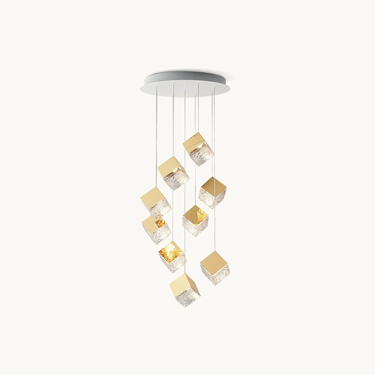 Genuine Square Art Glass Chandelier Fast