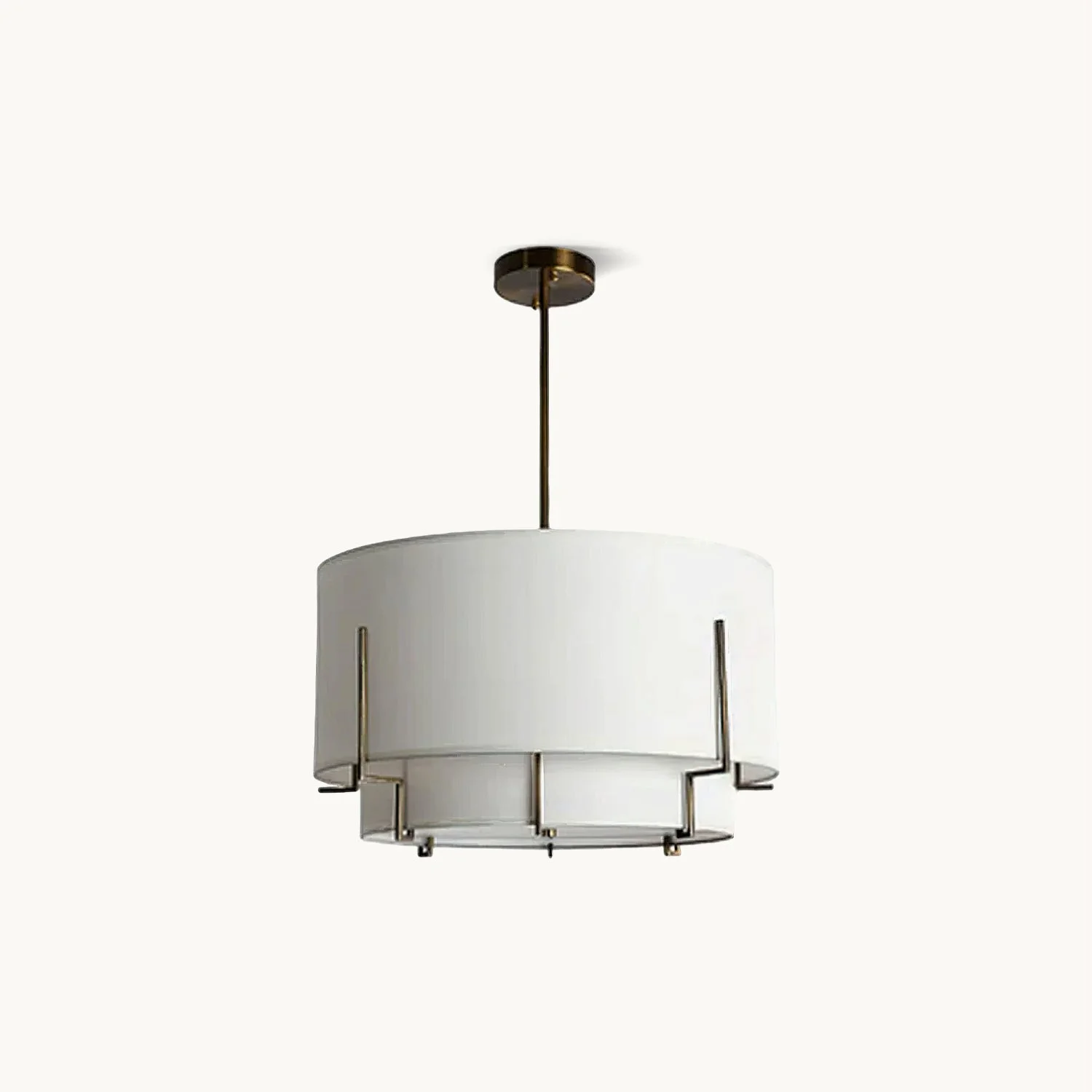 Relaxed Tea Room Fabric Brass Chandelier Luxury