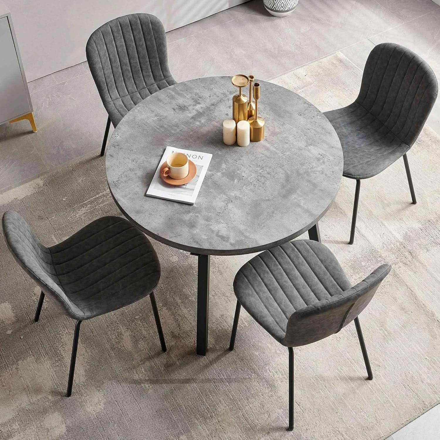 Easy-to-Use Grey Mid Century Upholstered Dining Chairs Collection Quality