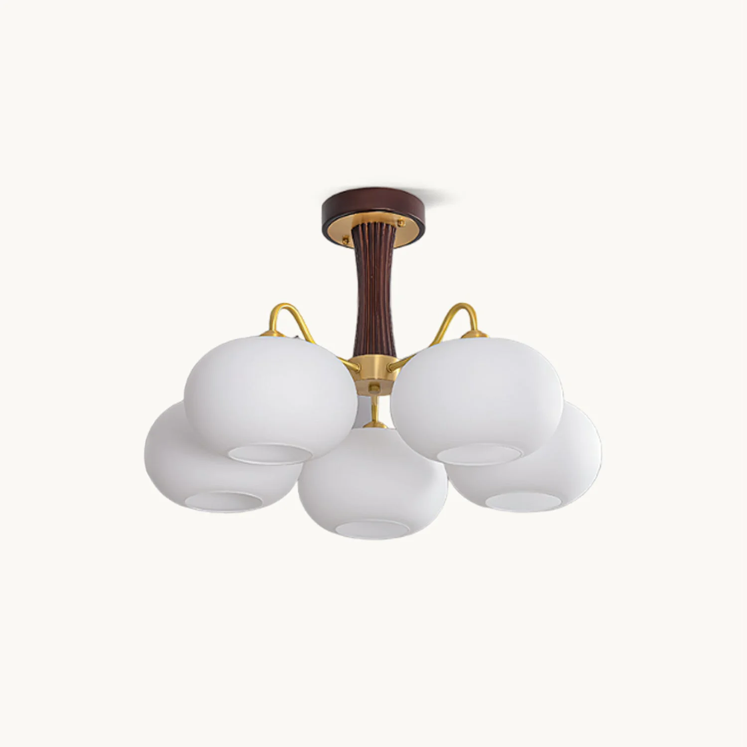 Pure Vintage Brass Persimmon Chandelier High-End