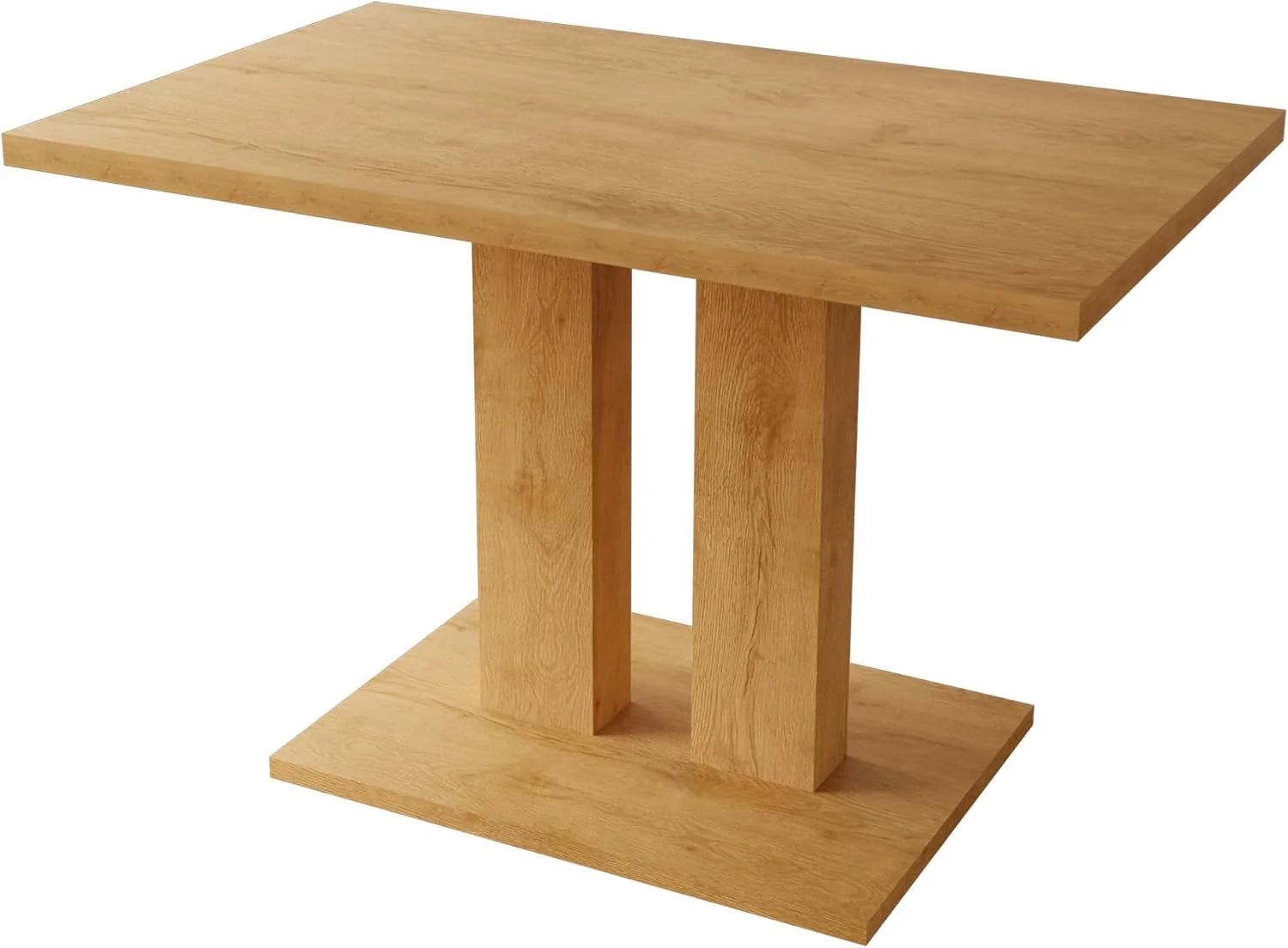 Recyclable Contemporary Oak Rectangular Dining Table 46 Inches Enhanced