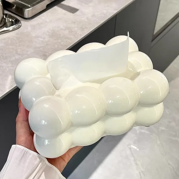 Comfortable Modern Bubble Cloud Tissue Box with Lifting Spring Breathable