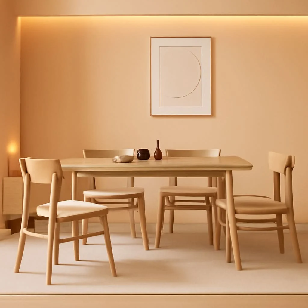 Functional Cream Upholstered Dining Chairs Four Pack Collection Next-Generation