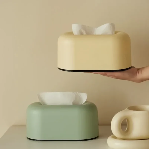 Environmentally Friendly Modern Minimalist ABS Tissue Box Cover Organizer Healthy