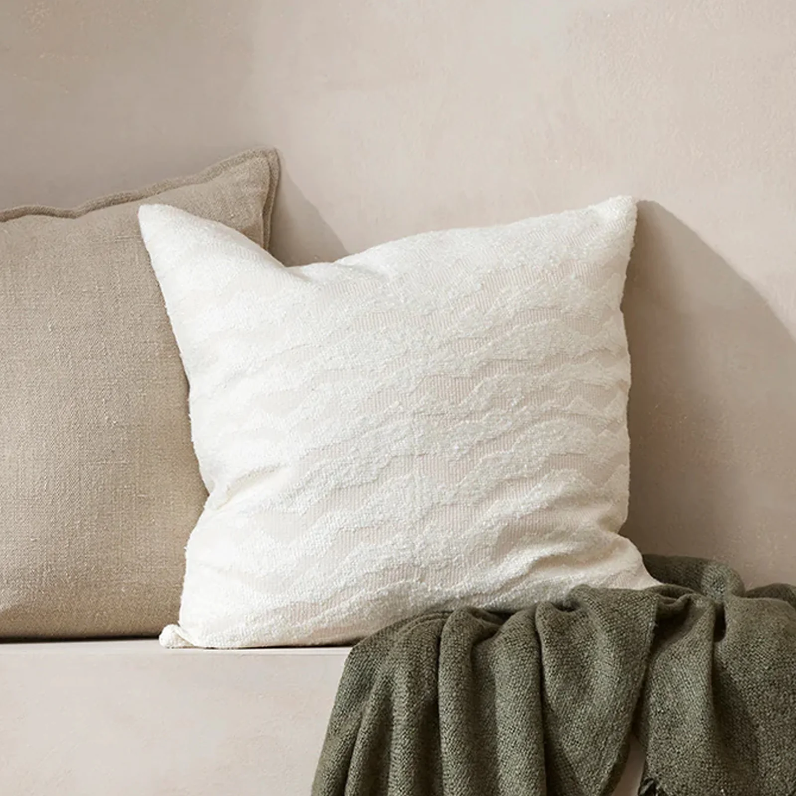 Smart Aspen Cushion Snow 55 x 55cm High-End