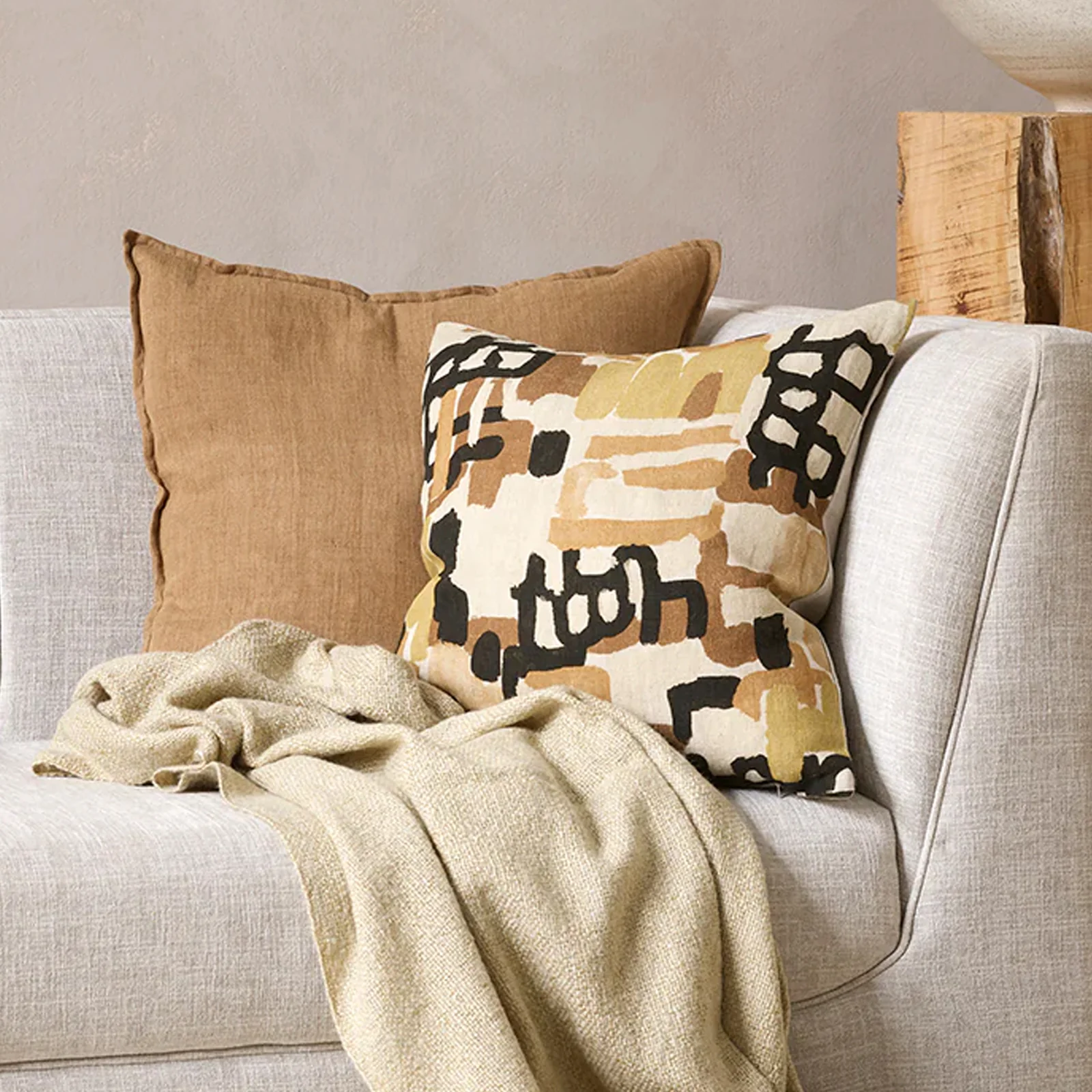 Artisan Sahara Cushion Sunbaked 50 x 50cm Enhanced