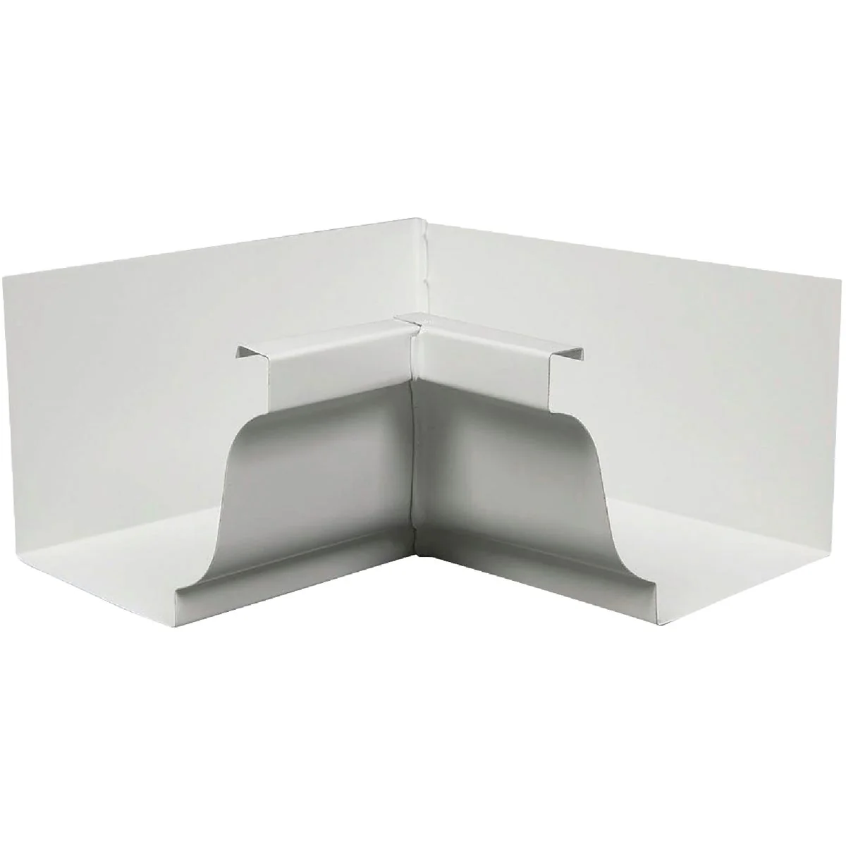 Premium Material Spectra Metals 5 In. Aluminum White Mitre Gutter Inside Corner Eco-Friendly