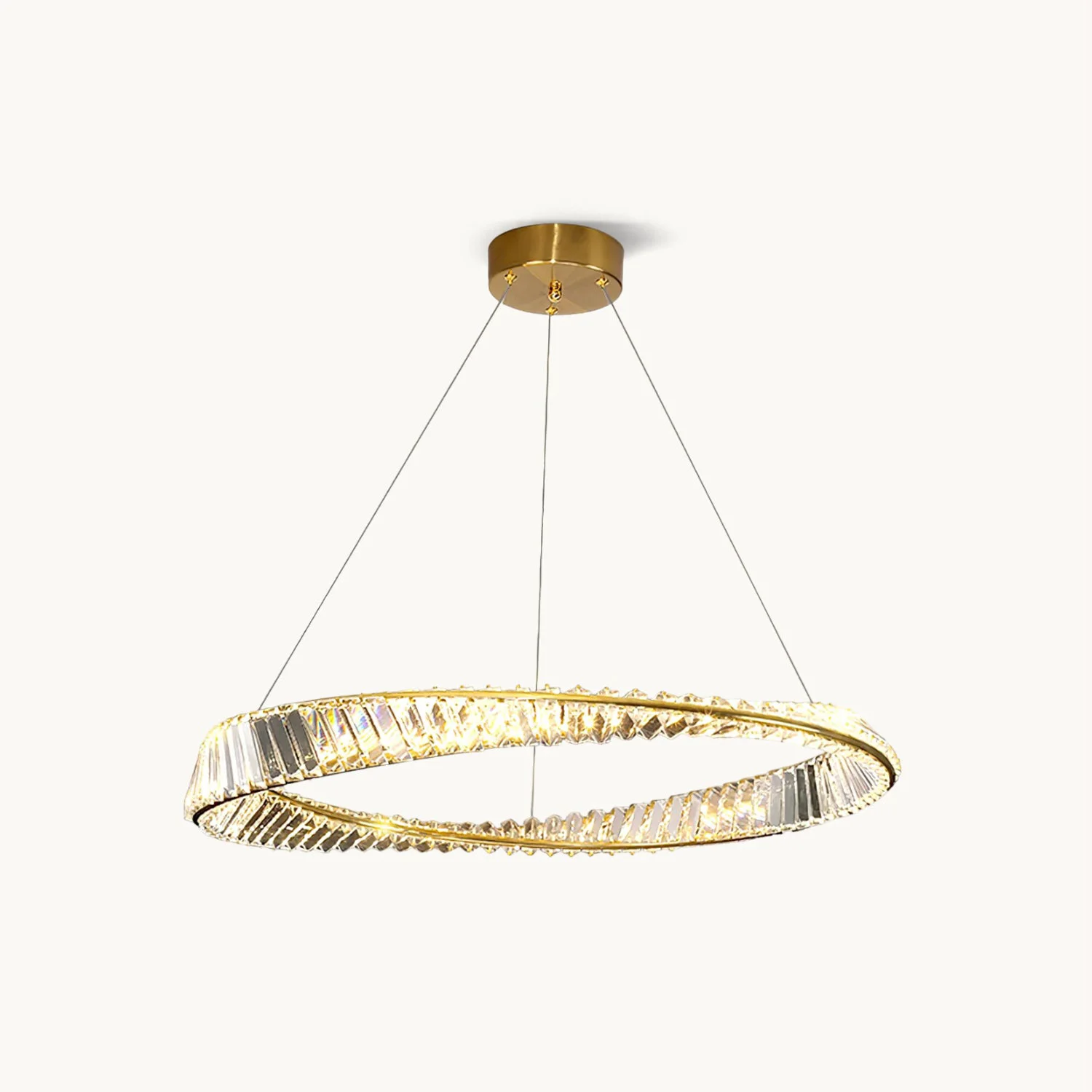 Professional Ous Crystal Ring Chandelier Excellent