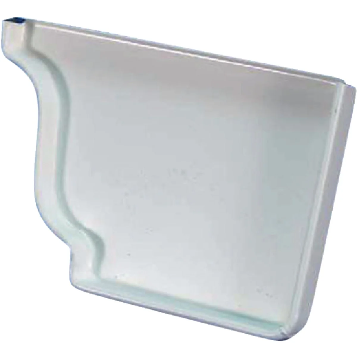 Premium Spectra Metals 5 In. Aluminum White Right Gutter End Cap Expertly Made