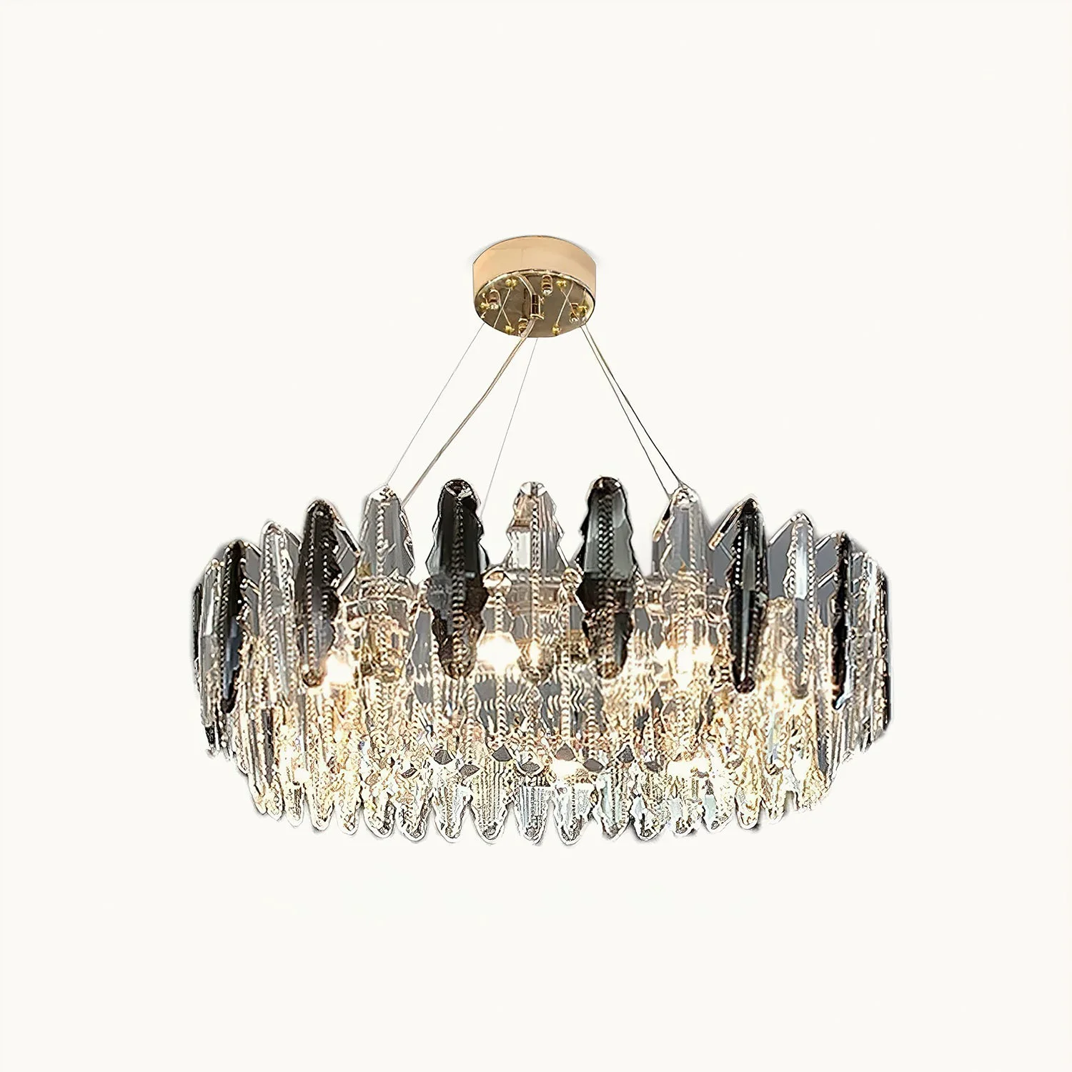 Powerful Leaf Crystal Chandelier Fine