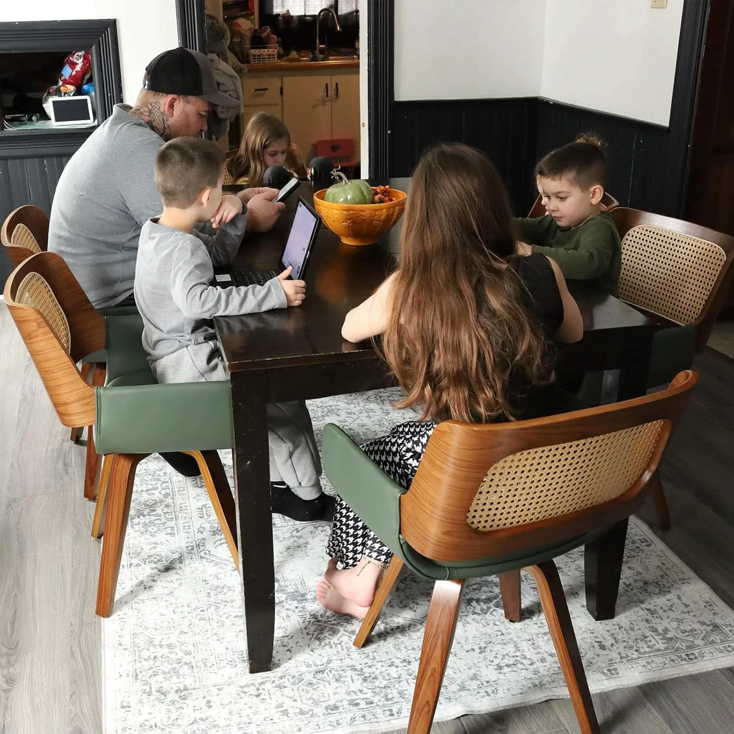 Selected Ergonomic Walnut Swivel Dining Chairs With Armrests High-Quality