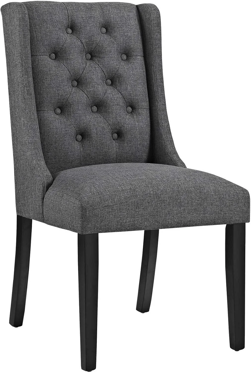 Exclusive Gray Tufted Upholstered Parsons Dining Chair Contemporary Fashionable
