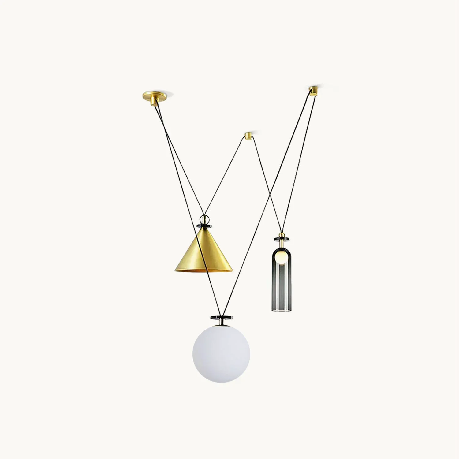 High-End Geometric Shape Art Modern Chandelier Enhanced