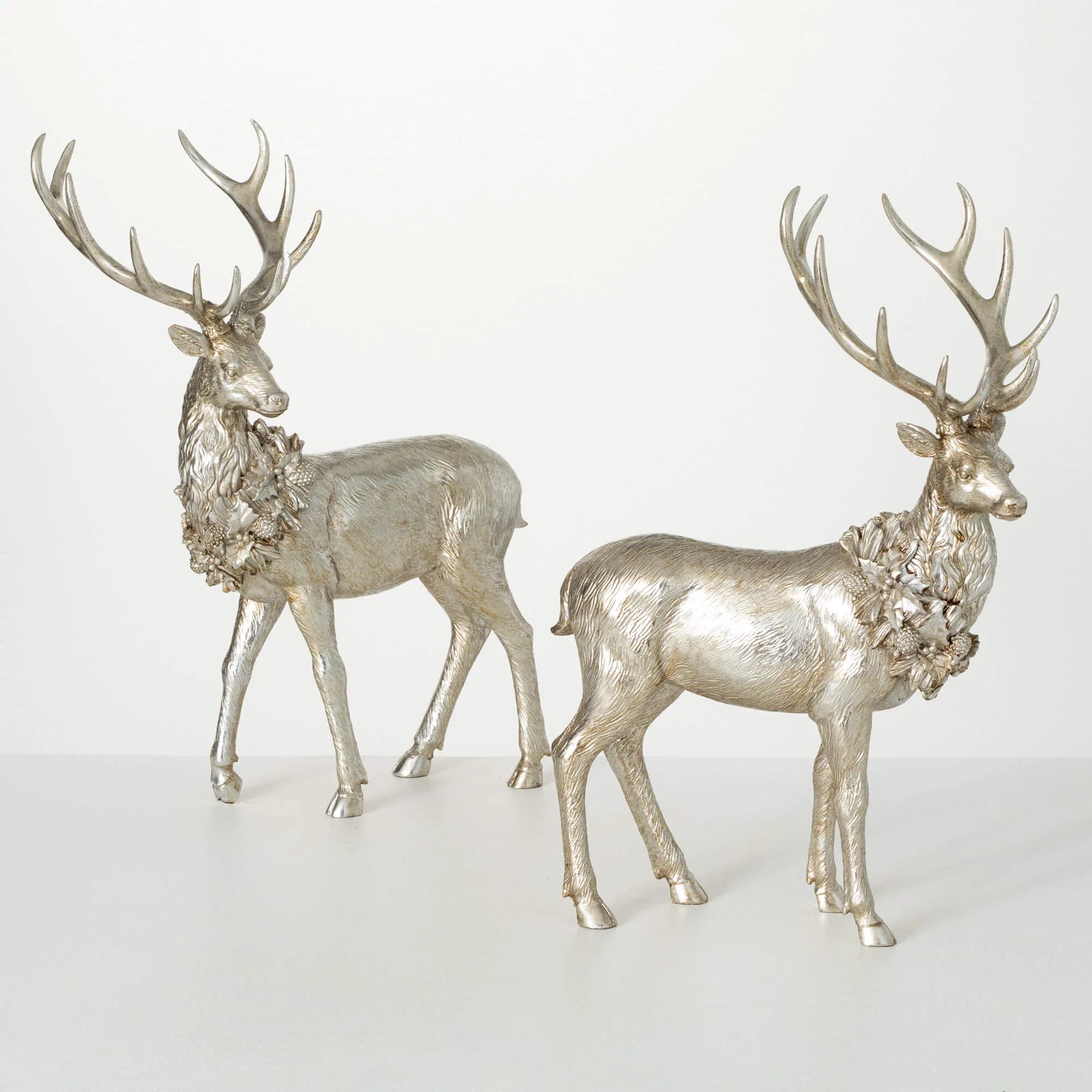 Smart Champagne Deer Figurine Resin Crafted