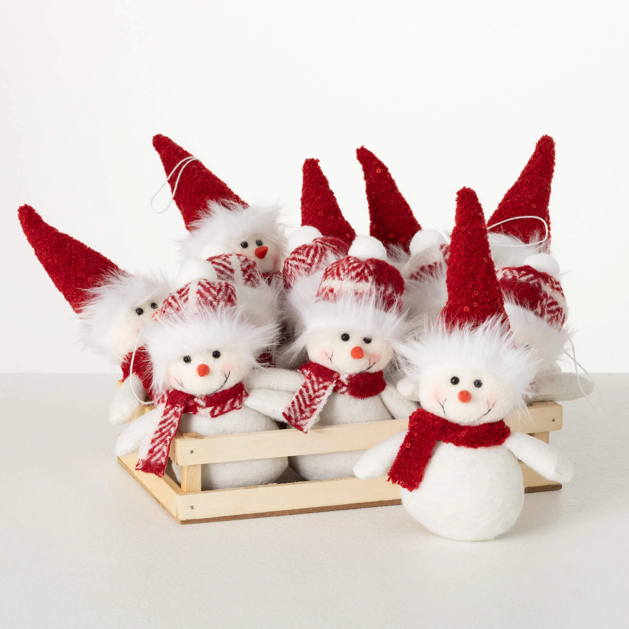 Modern Plush Snowman Ornaments First-Class