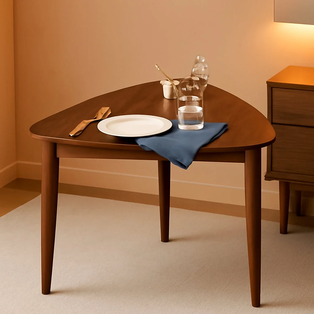 Sophisticated Ashley Signature Triangle Dining Table Hardwood Veneer Environmentally Friendly