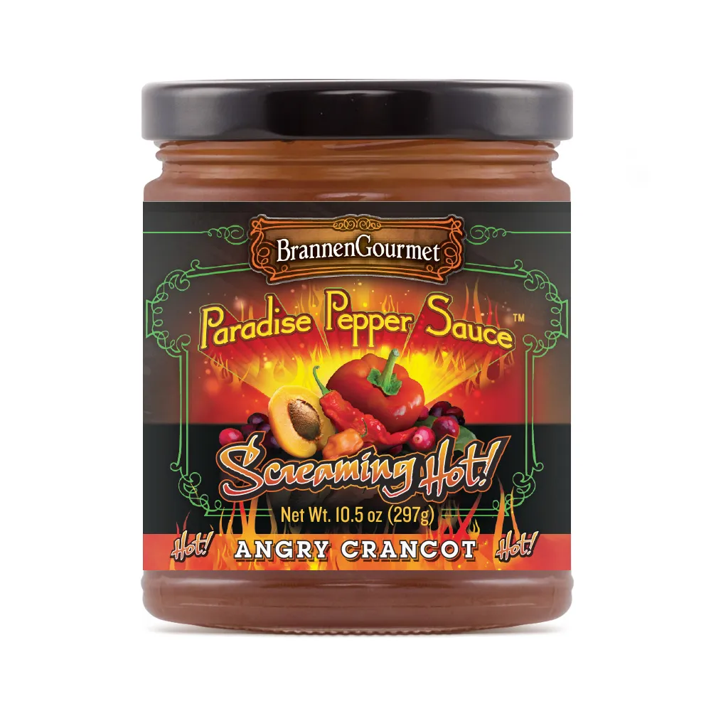 Crafted Brannen Gourmet Angry CranCot Paradise Pepper Sauce Trusted