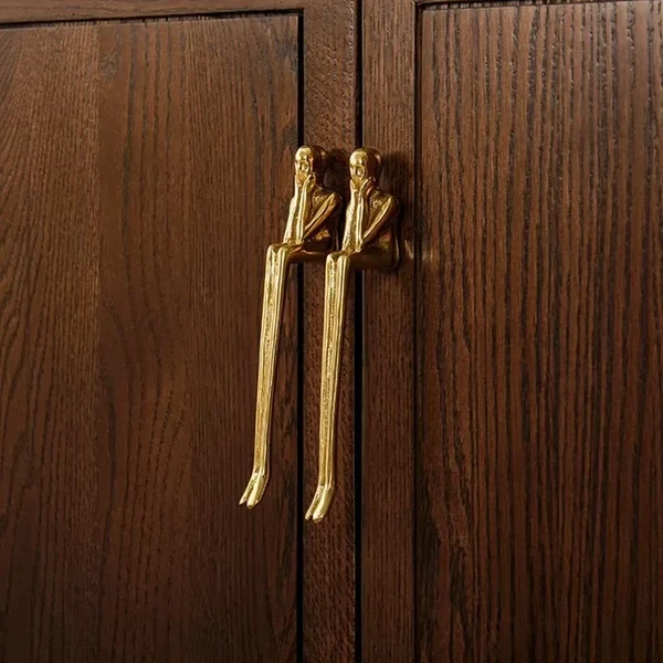Crafted Brass Cabinet Handles- Nordic Modern Long Drawer Pulls World-Class