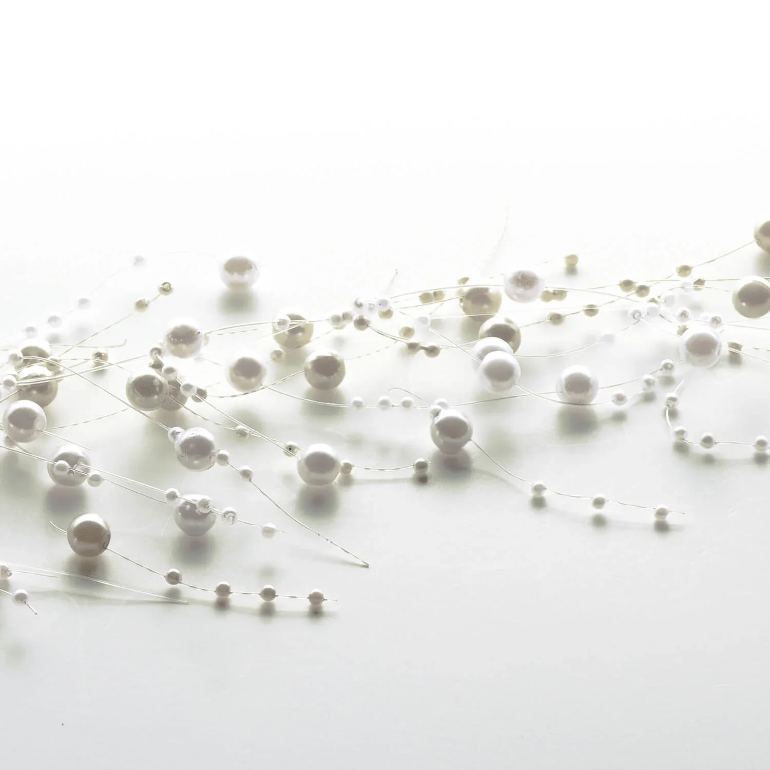 Crafted Cream Ivory Bead Garland 5′ Proven