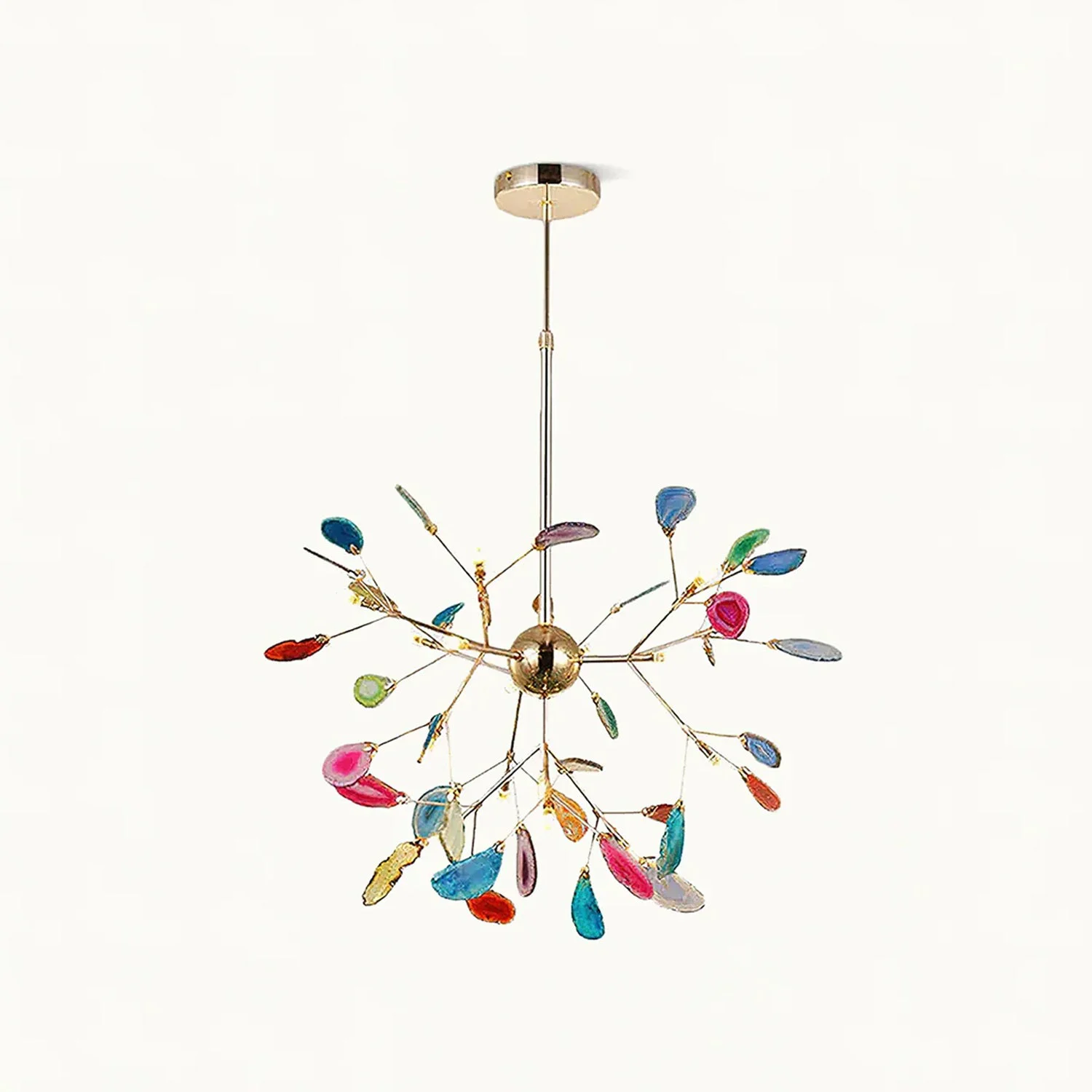 Clean Agate Flake Chandelier Functional
