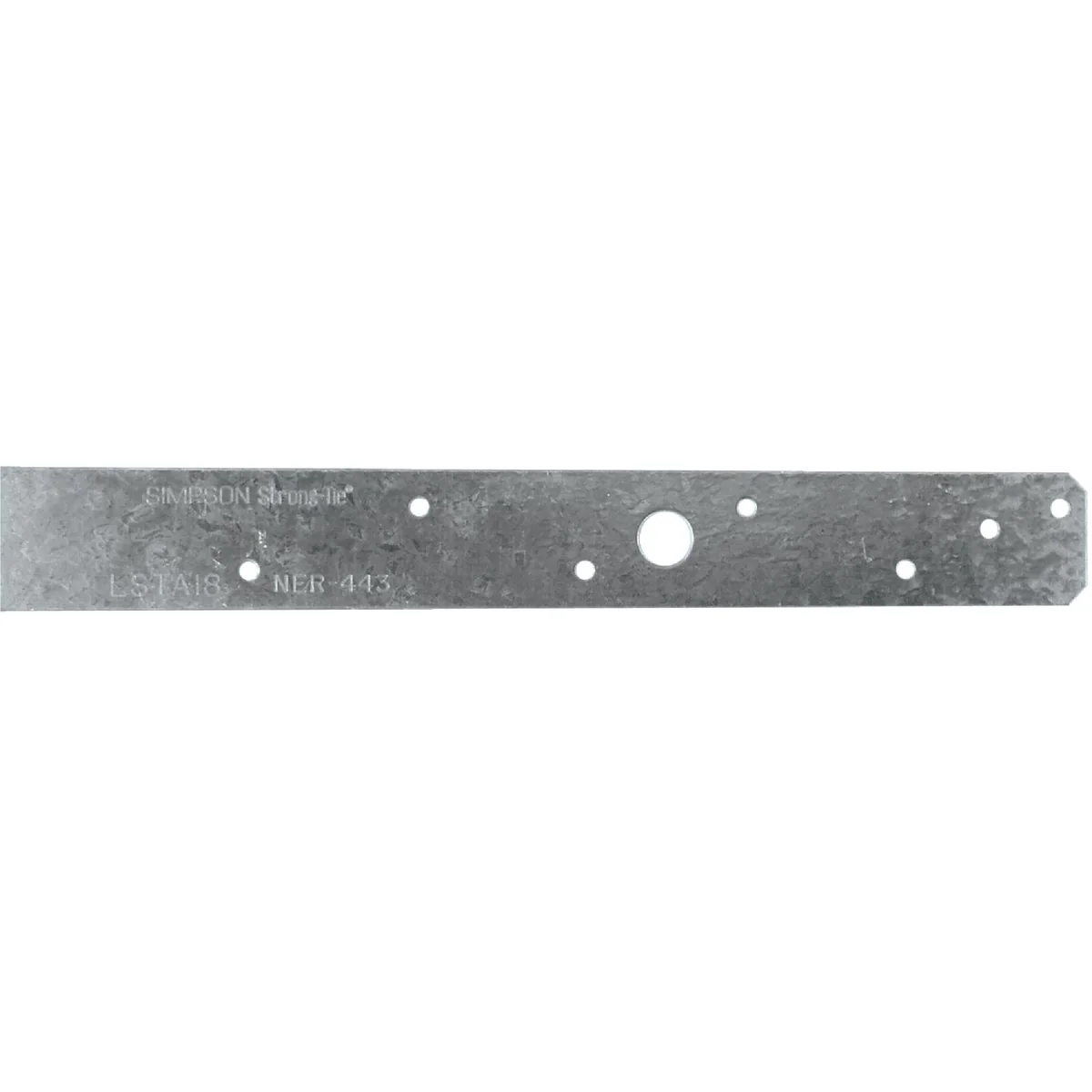 Dependable Simpson Strong-Tie 1-1 4 in. W. x 18 in. L Steel 20 Gauge Strap Tie Original