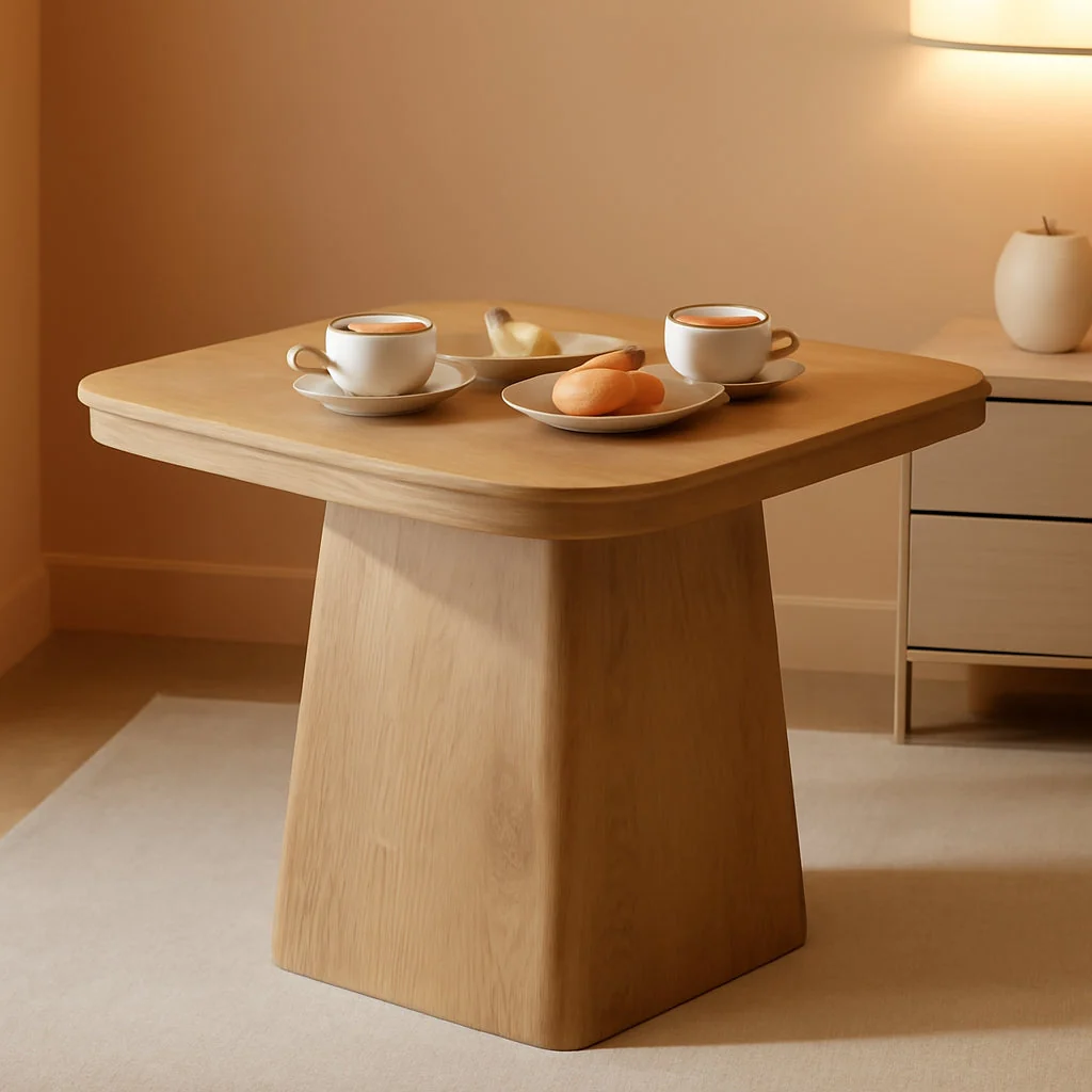 Quality Natural Walnut Wood Farmhouse Dining Table Pedestal Fast