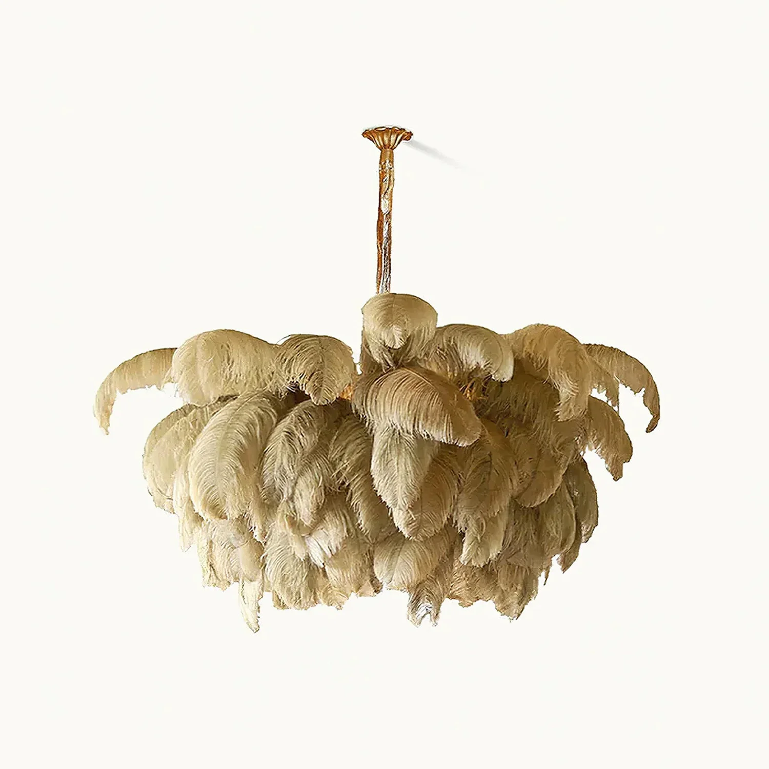 High-Quality Ostrich Feather Chandeliers Selected