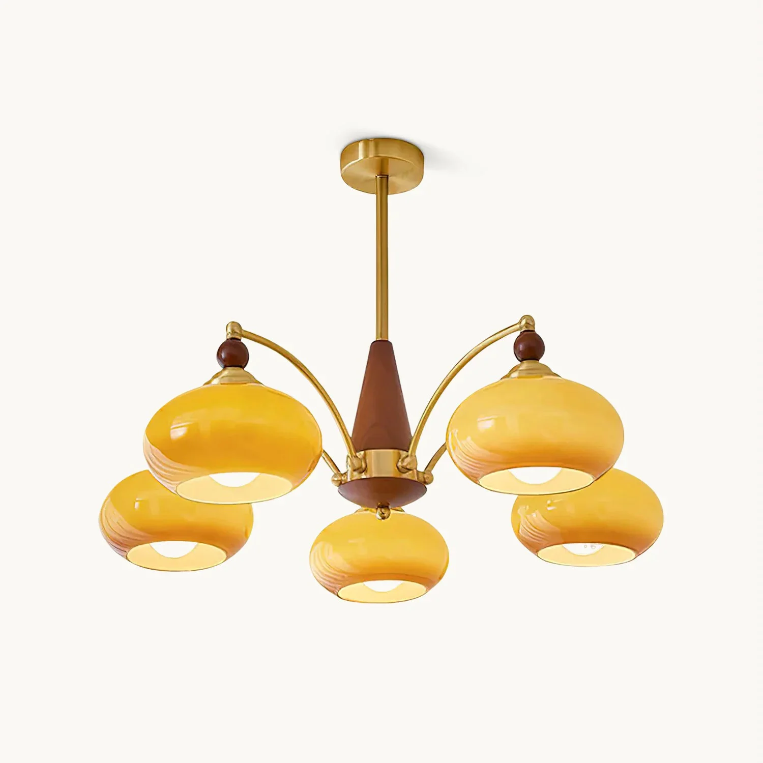 Smooth Retro Calliope Chandelier Natural