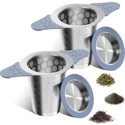 Functional 2PCS Tea Infuser for Loose Leaf Tea 2 Count Smooth