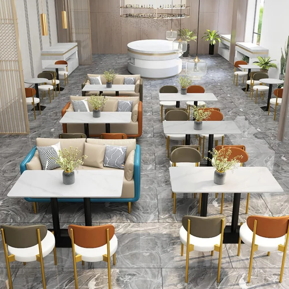 User-Friendly White Sintered Stone Rectangular Dining Table Base Crafted