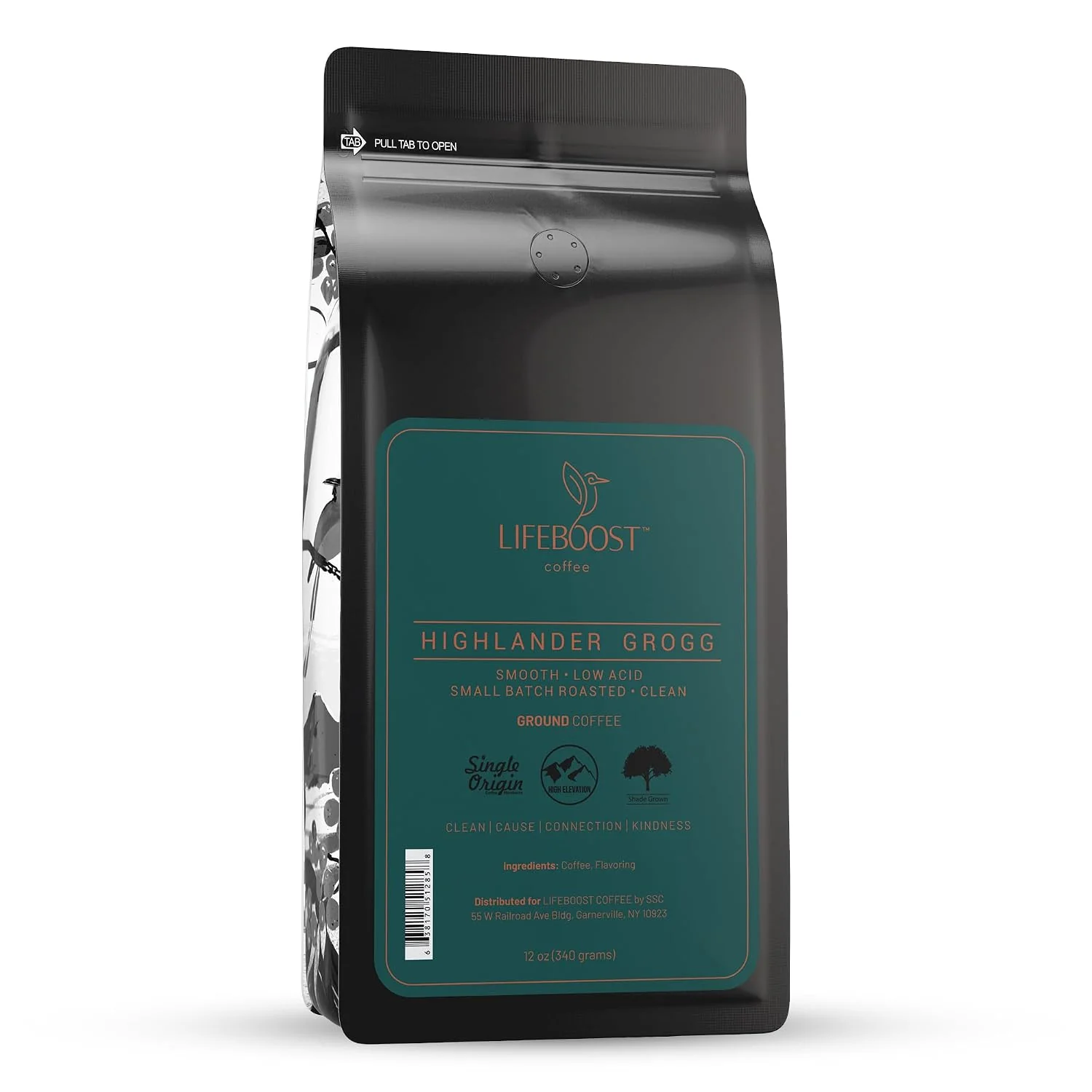 Healthy Lifeboost Highlander Grogg Coffee Ground – Low Acid Single Origin Flavored Coffee – Non-GMO Highlander Grogg Ground Coffee Third Party Tested For Mycotoxins amp Pesticides – 12 Ounces Proven