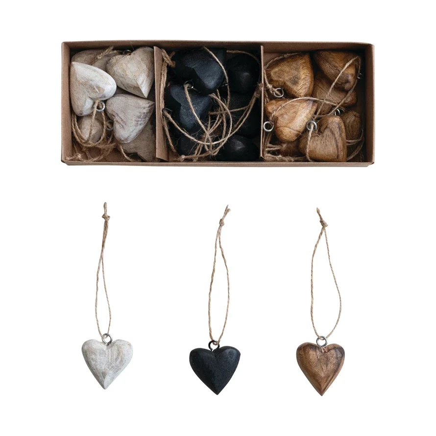 Carefully Designed Mango Wood Heart with Jute Hanger Trusted