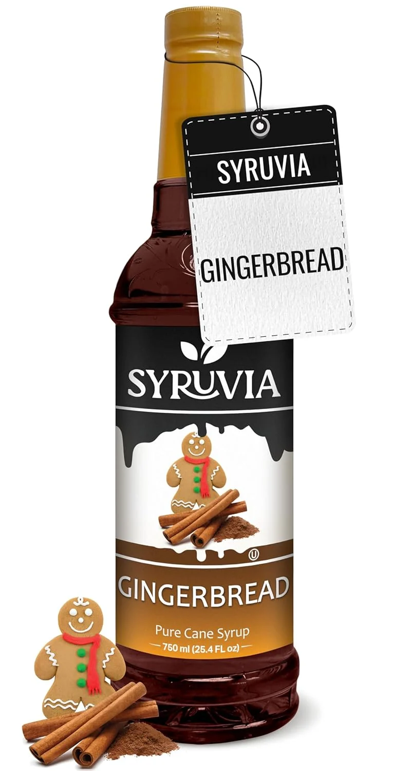 Dependable Syruvia Gingerbread Syrup for Coffee 25.4 fl Ounces Gingerbread syrup for Cocktails Optimized