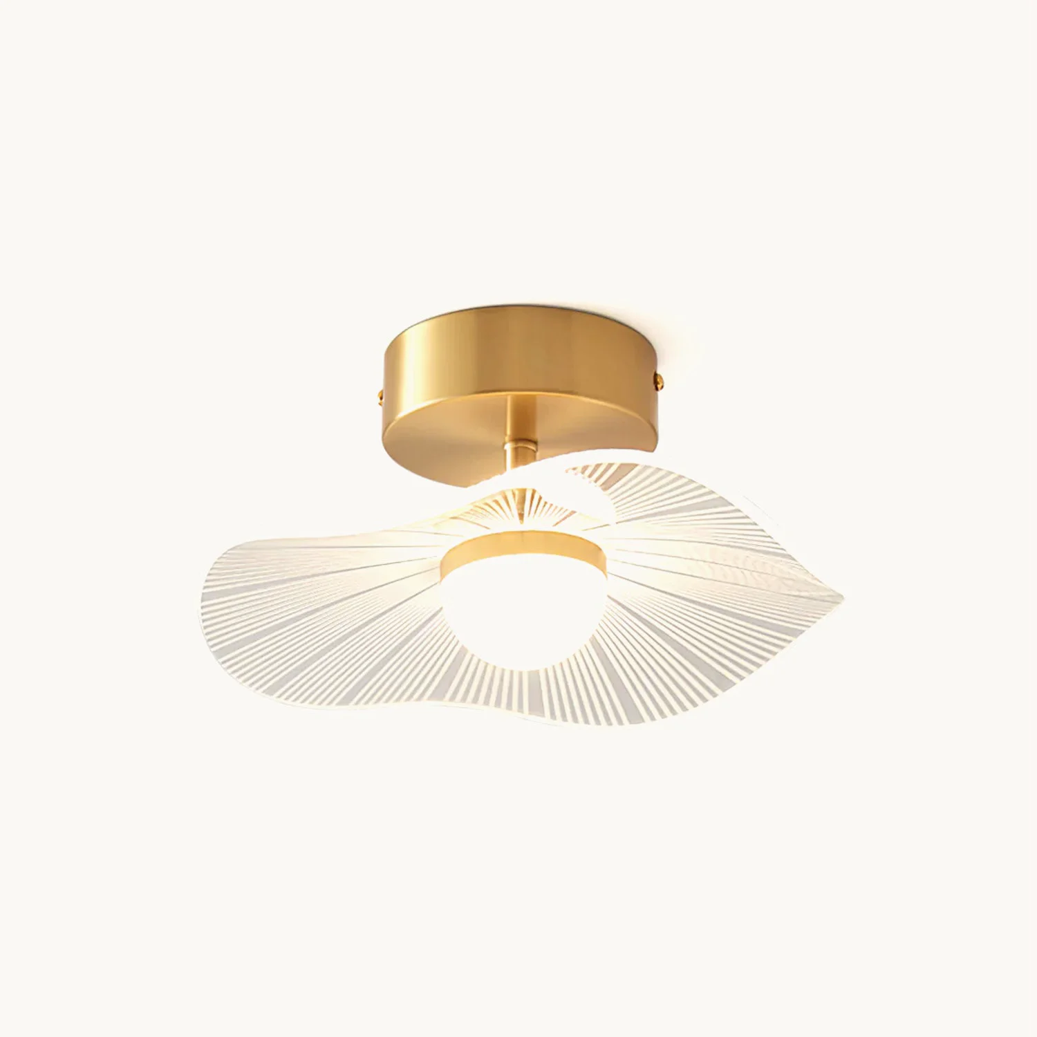 Safe Acrylic Lotus Leaf Ceiling Light Casual