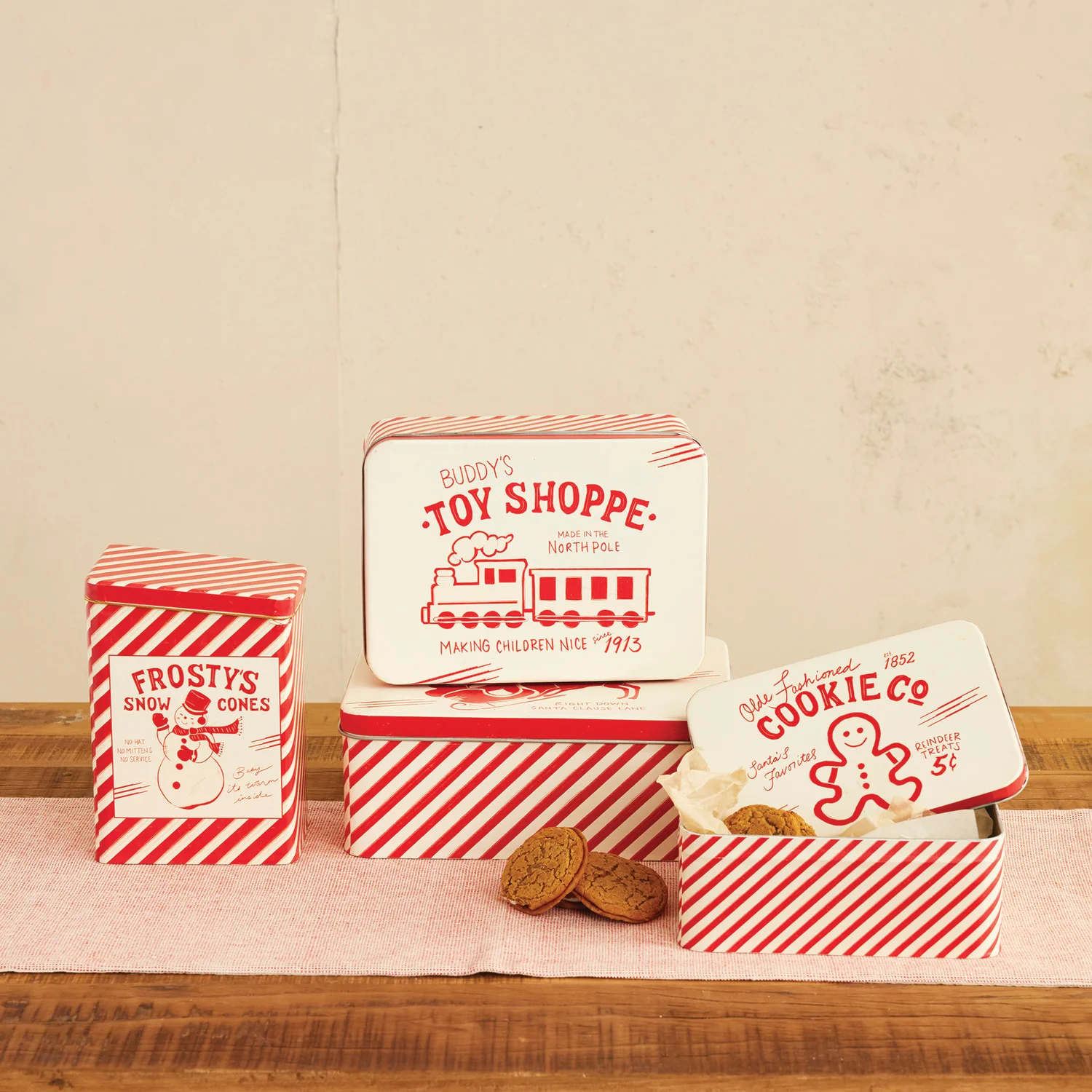 Genuine Vintage Decorative Holiday Metal Boxes Proven